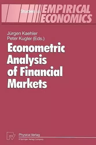 Econometric Analysis of Financial Markets cover