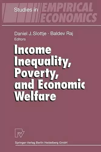 Income Inequality, Poverty, and Economic Welfare cover