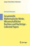 Gesammelte Mathematische Werke, Wissenschaftlicher Nachlass und Nachträge - Collected Papers cover
