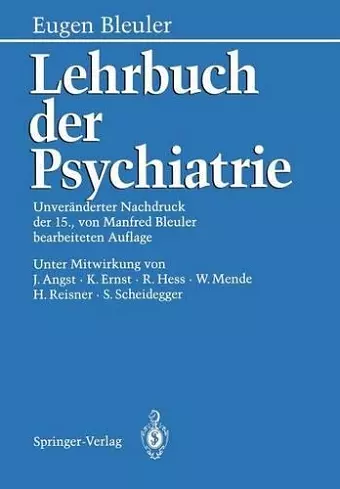 Lehrbuch Der Psychiatrie cover