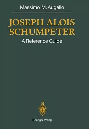 Joseph Alois SCHUMPETER cover
