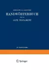 Wilhelm Gesenius’ Hebräisches und Aramäisches Handwörterbuch über das Alte Testament cover