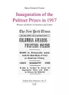Inauguration of the Pulitzer Prizes in 1917 cover