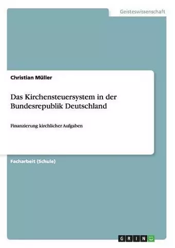 Das Kirchensteuersystem in der Bundesrepublik Deutschland cover