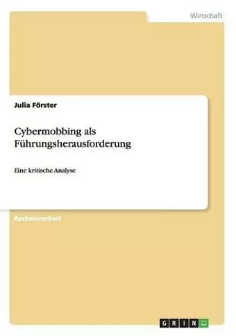 Cybermobbing als Führungsherausforderung cover