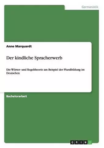 Der kindliche Spracherwerb cover