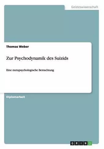 Zur Psychodynamik des Suizids cover