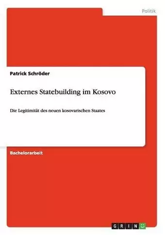 Externes Statebuilding im Kosovo cover