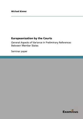 Europeanization by the Courts cover