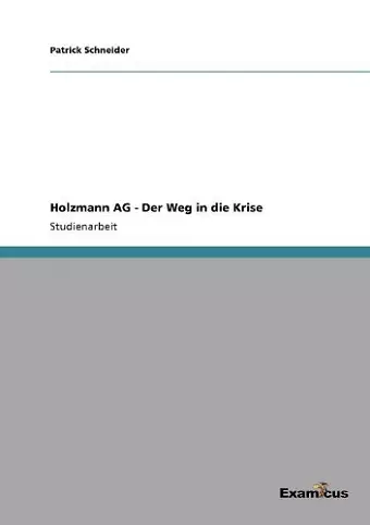 Holzmann AG - Der Weg in die Krise cover