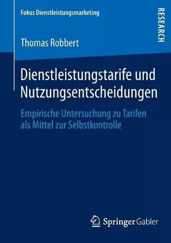 Dienstleistungstarife und Nutzungsentscheidungen cover