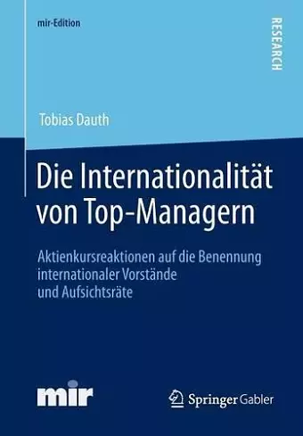 Die Internationalität von Top-Managern cover