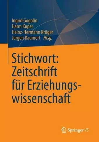 Stichwort: Zeitschrift für Erziehungswissenschaft cover