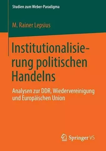 Institutionalisierung politischen Handelns cover