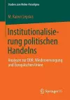 Institutionalisierung politischen Handelns cover