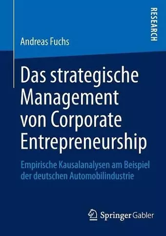 Das strategische Management von Corporate Entrepreneurship cover