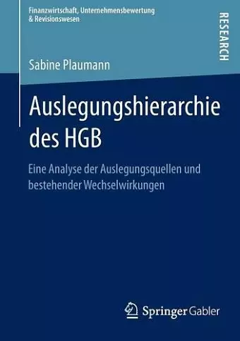 Auslegungshierarchie des HGB cover