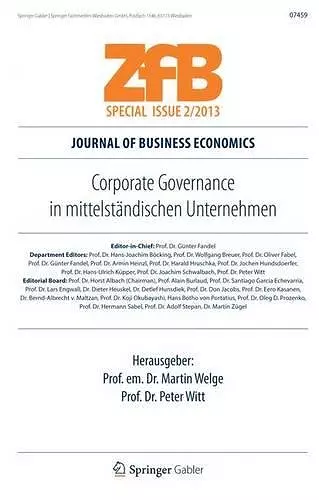 Corporate Governance in mittelständischen Unternehmen cover