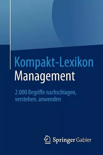 Kompakt-Lexikon Management cover