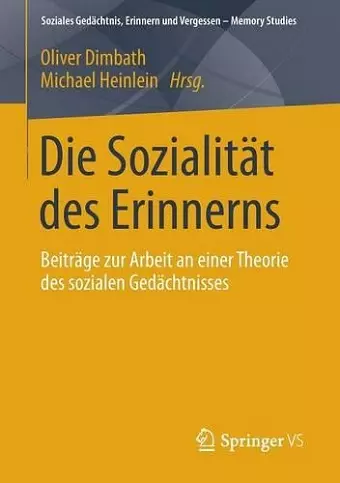 Die Sozialität des Erinnerns cover