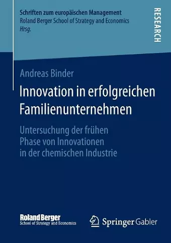 Innovation in erfolgreichen Familienunternehmen cover