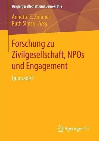 Forschung zu Zivilgesellschaft, NPOs und Engagement cover