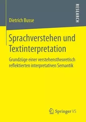 Sprachverstehen und Textinterpretation cover
