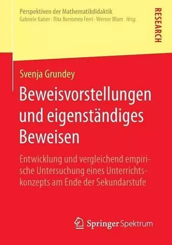 Beweisvorstellungen und eigenständiges Beweisen cover