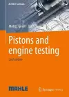 Pistons and engine testing cover