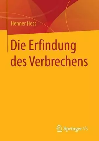 Die Erfindung des Verbrechens cover