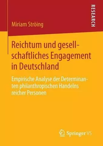 Reichtum und gesellschaftliches Engagement in Deutschland cover
