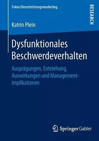 Dysfunktionales Beschwerdeverhalten cover