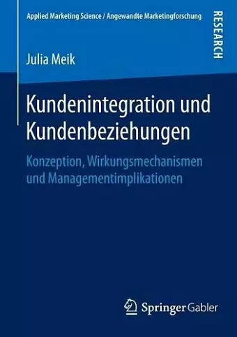 Kundenintegration Und Kundenbeziehungen cover