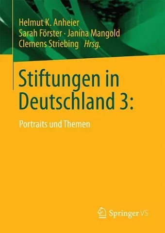 Stiftungen in Deutschland 3: cover