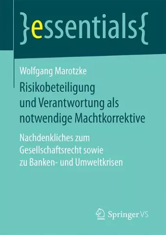 Risikobeteiligung und Verantwortung als notwendige Machtkorrektive cover