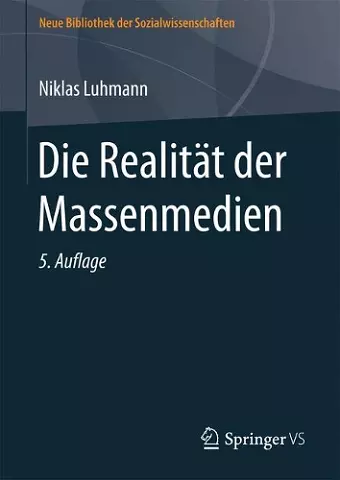 Die Realität der Massenmedien cover