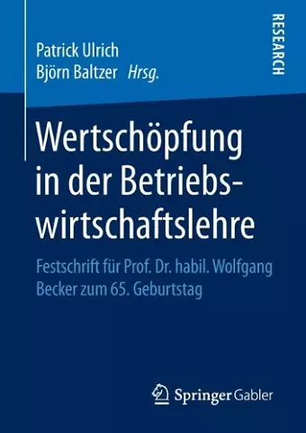 Wertschöpfung in der Betriebswirtschaftslehre cover