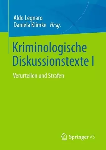 Kriminologische Diskussionstexte I cover