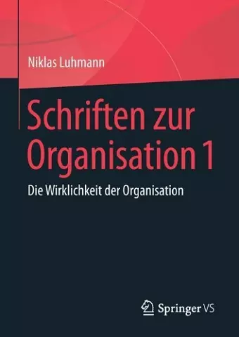 Schriften zur Organisation 1 cover