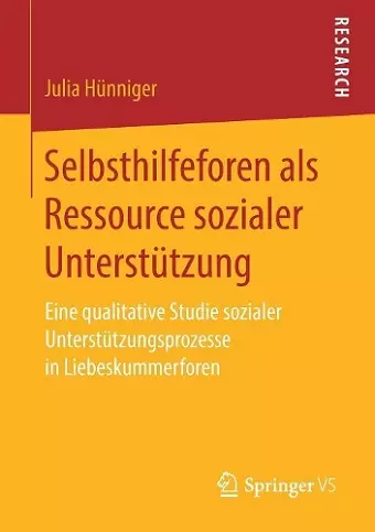 Selbsthilfeforen als Ressource sozialer Unterstützung cover