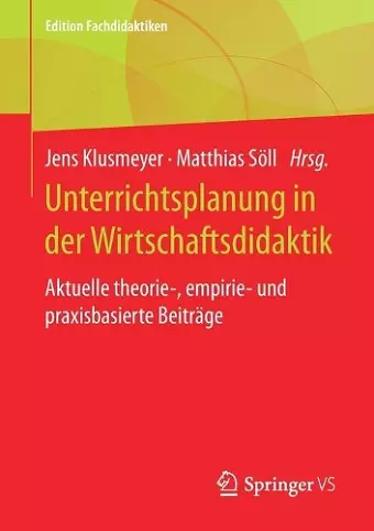 Unterrichtsplanung in der Wirtschaftsdidaktik cover