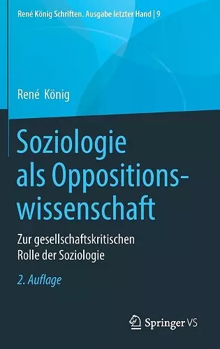 Soziologie ALS Oppositionswissenschaft cover