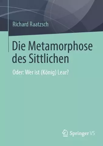 Die Metamorphose des Sittlichen cover