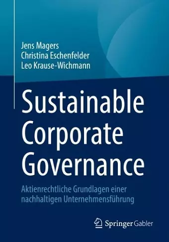 Sustainable Corporate Governance cover