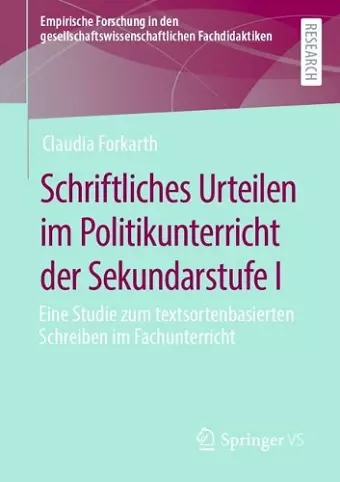 Schriftliches Urteilen im Politikunterricht der Sekundarstufe I cover