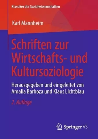 Schriften zur Wirtschafts- und Kultursoziologie cover