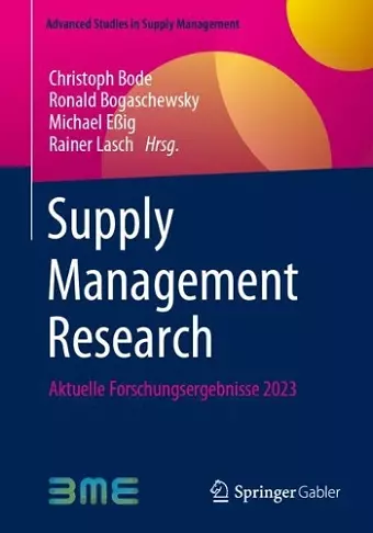 Supply Management Research cover