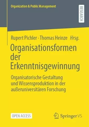 Organisationsformen der Erkenntnisgewinnung cover