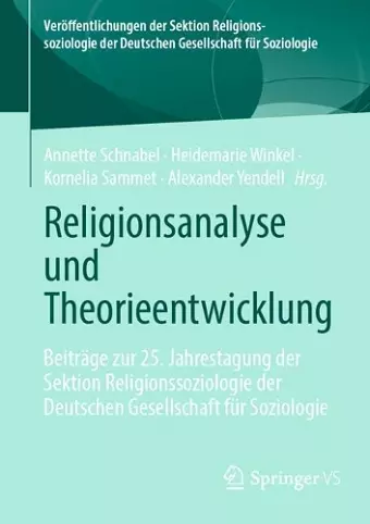 Religionsanalyse und Theorieentwicklung cover
