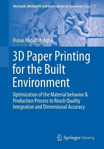 3D Paper Printing for the Built Environment cover